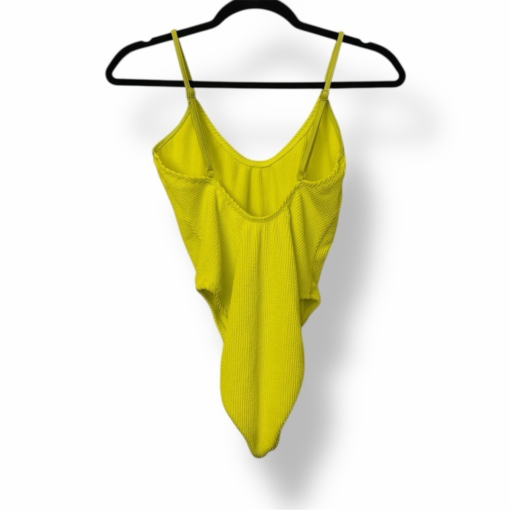 Good American Always Fits One Piece Swimsuit Neon Electric Yellow - Picture 3 of 5